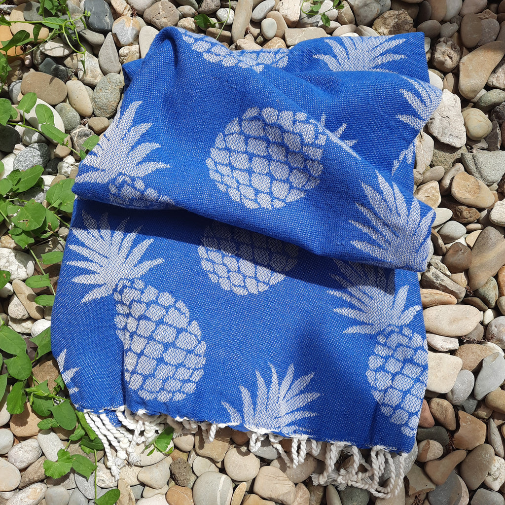 Fouta Ananas dunkelblau